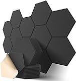 Hexagon Akustikplatten Selbstklebend, 12 Stück Hohe Dichte Schallabsorber für...