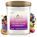 Glade Extra Große Duftkerze im Glas, Geschenk, Velvet Plum & Berries, 454g,...