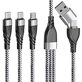 Unillous Multi USB Kabel, Universal Ladekabel 5 in 1 Schnellladekabel mit 2 Typ...
