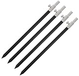 g8ds 4X Aluminium Bank Stick Schwarz 30-50 cm Rutenhalter Rutenauflage Rodpod