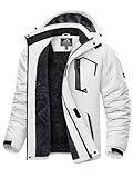 KEFITEVD Skijacke Herren Winddicht Softshelljacke Winter Warm Outdoorjacke mit...