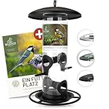 wildtier liebe Körner Futtersäule, Vogelfutterspender 26cm, Schwarz - aus...