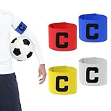 JJUNW 4 Stück Fußball Kapitänsbinde, Verstellbare Fußball Armbinde für...