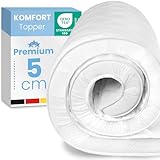 ELONEO Komfortschaum Matratzen Topper 100x200cm mit 5 cm Höhe, atmungsaktiver...