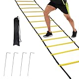 Trainingsleiter 6m mit Tasche und 4 Heringen Fußball Trainingsset 12 Sprossen...