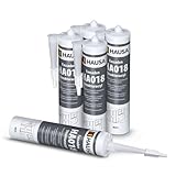 HAUSA Struktur-Acryl Fassaden-Acryl 5x 310ml weiß körniger Acryl-Dichtstoff...