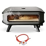 Cozze® 17' Gas-Pizzaofen mit Thermometer, Pizzastein, Regler und Schlauch 8,0...