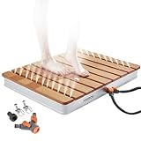 Arebos Gartendusche Bodendusche 70 x 55 cm Outdoor mit Fußrad | 4 M...