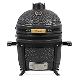 BBQ-Toro Kamado Grill | Holzkohlegrill Shiro Ø 39 cm mit Thermometer,...