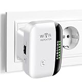 WiFi Extender Booster, WLAN Verstärker 300 Mbit/s 2.4 GHz, WiFi Repeater, WLAN...