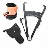 wilcractk Körperfettmessgerät Set mit Caliper und Körpermaßband schwarz –...