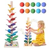 Weciau Klangbaum Holz Kugelbahn, Klang Murmelbahn Regenbogen Klangturm,...