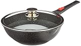 Kamberg 0008057 – Wok 30 cm – Abnehmbarer Griff – Aluminiumguss –...