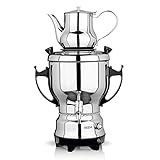 BEEM TEA-CLASSIC Samowar - 3L | Edelstahl/Schwarz | großer Teekocher auch für...
