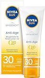 NIVEA SUN UV Gesicht Q10 Anti-Age Sonnenschutz mit LSF 30 (50 ml),...