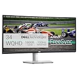 Dell S3422DW 34 Zoll WQHD (3440x1440) 21:9 1800R Curved Monitor, 100Hz, VA, 4ms,...