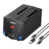 FIDECO Festplatten Dockingstation, USB 3.2 Gen1 Festplatten Docking Station für...