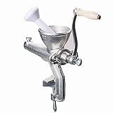 Krüger Karl Beeren-Fruchtpresse aus Grauguss, mit Stampfer aus Kunststoff, Zinn