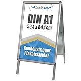 DisplayLager, Dänische Qualität - Kundenstopper Alu-Line Rondo inkl. 2 x APET...