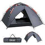 Cflity Camping Zelt, 3 Personen Instant Pop Up Zelt Wasserdicht DREI Schicht...