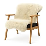 KARAT Lammfell echt - Ivory Flauschige Stuhlkissen Schaffell Deko Teppich für...