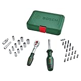 Bosch Ratschen / ¼'Steckschlüsselsatz-Set, 34-teilig (hochwertiger und...