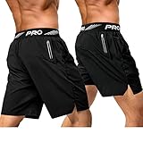 aquota 2er Pack 9' 5' Herren Sport Shorts Trainingsshorts Laufshorts Sporthose...