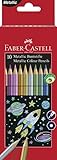 FABER-CASTELL 201583 - Metallic Buntstifte, 10er Etui, mehrere Farben