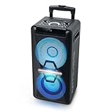 Muse DJ PA-Anlage mit Akku, 300 Watt, mit CD, Bluetooth und Licht-Effekten (USB,...