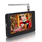 Dpofirs Tragbarer 5 Zoll HD Fernseher, 1500 mAh LCD Fernseher Digital & Analog...