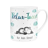 Sheepworld XL-Tasse Motiv 'Relax' | Große Tasse aus Porzellan, XL Jumbo-Tasse,...