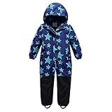 linboo Unisex Kinder Schneeanzug mit Kapuze Gefüttert Skioverall Wasserdicht...
