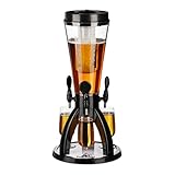 Relaxdays Biersäule mit 3 Zapfhähnen, 4 l, Getränkespender mit Kühlung,...