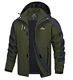 TACVASEN Herren Leichte Wasserdichte Softshell Jacke mit Abnehmbarer Kapuze, DE...
