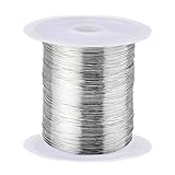 1 Rolle 304 Edelstahldraht,Silberdraht zum Basteln,Edelstahl Draht 100 m x 0.5...