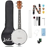 Banjolele, 4-saitig, Mulucky-Konzertgröße, 23 Zoll, Banjo-Ukulele,...