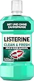 LISTERINE Clean & Fresh (500 ml), antibakterielle Mundspülung mit ätherischen...