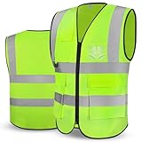 Adiwo Warnwesten Auto, Reflektierende Warnweste, Sicherheitsweste Auto,...