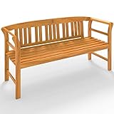Casaria® Gartenbank Wetterfest Holz FSC®-Zertifiziert 480kg Belastbar 3-Sitzer...
