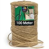 OfficeTree 100m Jutegarn 2mm - Bastelschnur - Kordel Natur - Paketschnur...