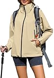 Durio Regenjacke Damen Wasserdicht Leicht Atmungsaktive Windbreaker Jacke mit...