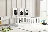 Interbeds Bodenbett Kinderbett Montessori 160x80cm Einzelbett Bett für Jungen...