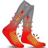 G Beheizte Socken Männer Frauen Batteriesocken wiederaufladbare elektrische Socken batteriebetriebene Akku Beheizte Socken Winter Thermo Heizsocken Batteriesocke Skifahren Radfahren Jagd Fußwärmer