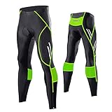 MEETWEE Herren Radlerhose Lange Fahrradhose, Kompression Radhose Leggings...