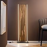 Lightbox LED Stehlampe | 120 cm | Holz Standleuchte mit Fuß-Druck-Schalter &...