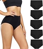 wirarpa Damen Unterhosen Baumwolle Slips Damen Hoher Taille Atmungsaktive...