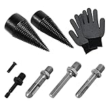 Premium Brennholzspaltbohrer Set 42mm & 32mm, Hochwertiger Kohlenstoffstahl,...