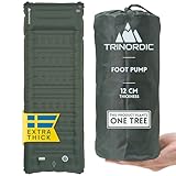 Trinordic Extradicke Aufblasbare Isomatte - 12cm Dick & 70cm Breit mit Fußpumpe...
