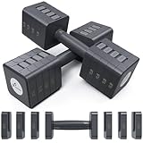 Sportneer Verstellbare Hanteln, Handgewichte-Set: 5-in-1-Gewichtsverstellung, 5...