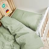 Laleni Kinderbettwäsche 100x135 cm aus Baumwolle - Musselin Bettwäsche Kinder...